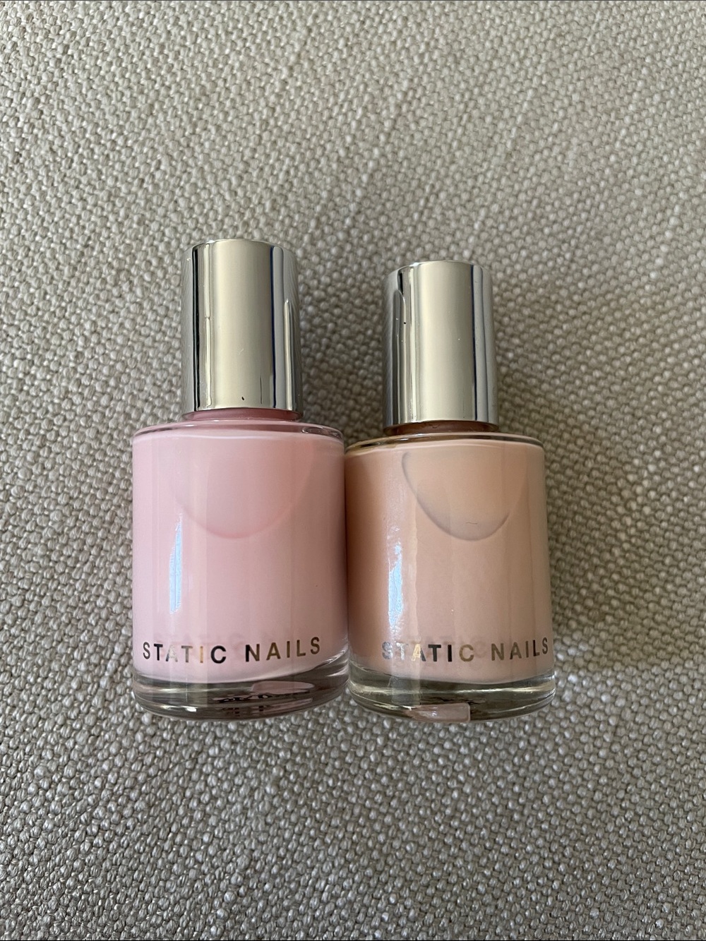 Static Nails Sheer Pink & Soft Nude Nail Polish Duo